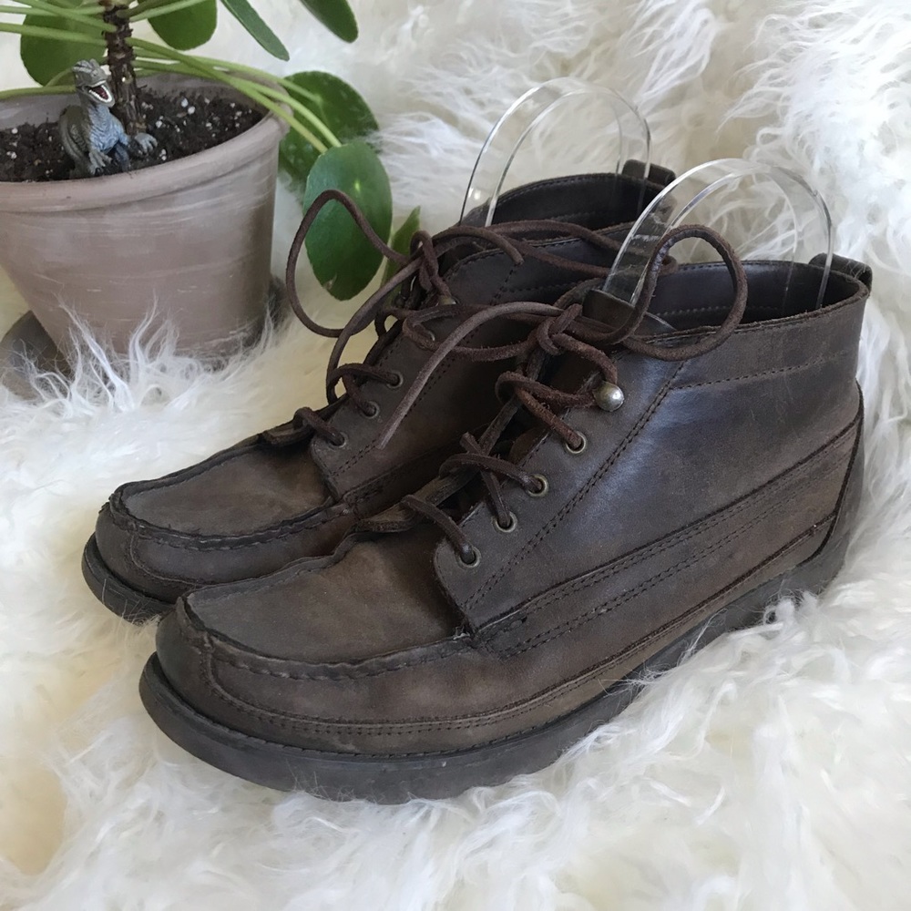 Rockport brown leather lace up ankle boots